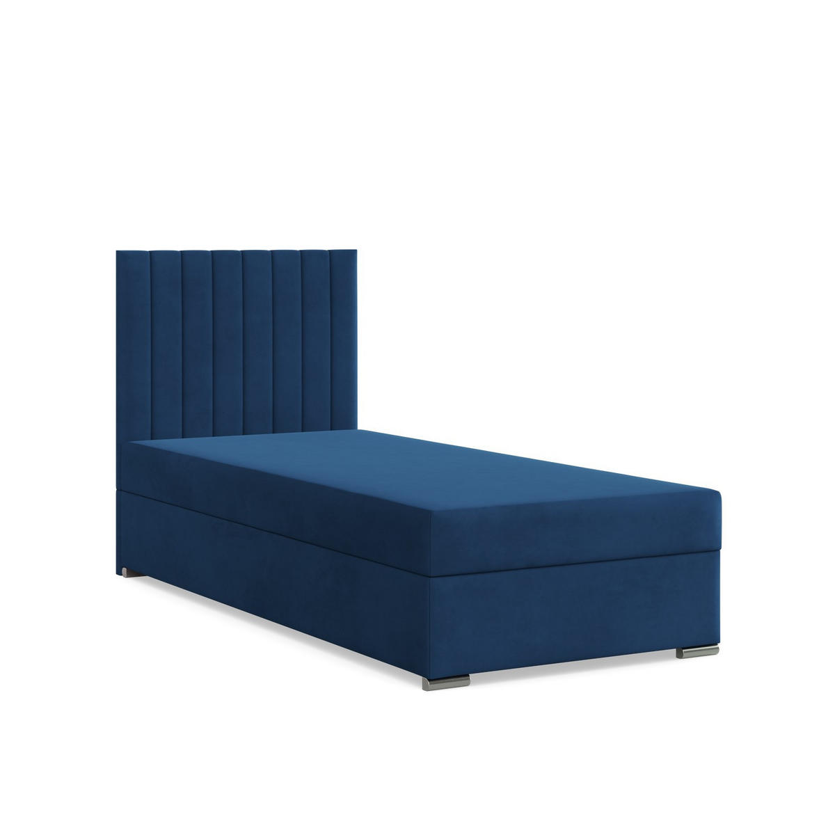 BOXBETT MIT KOPFTEIL 90x200 AGEN, Blau - Dunkelblau, Textil (90/200cm) - Mebligo