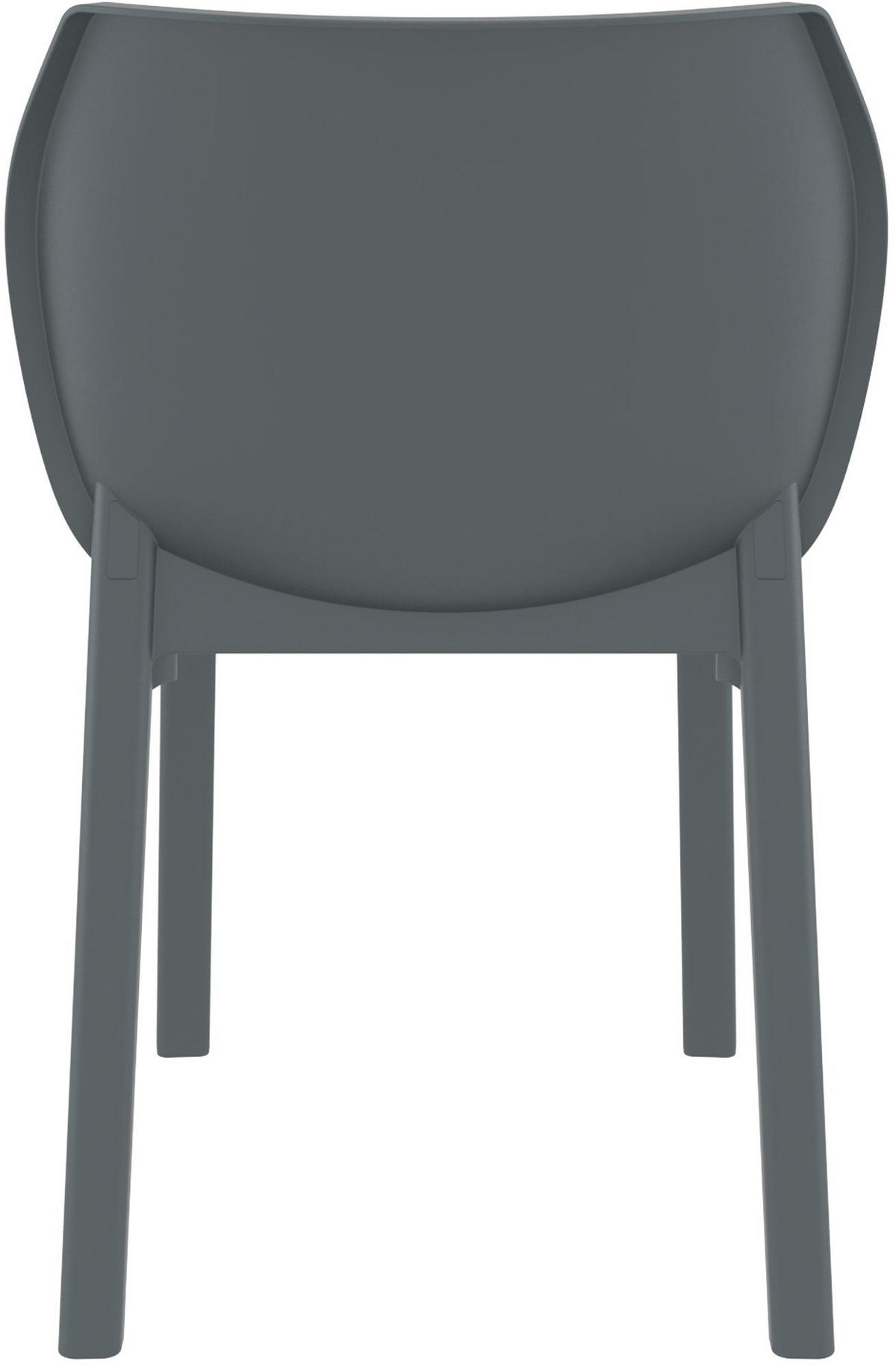 GARTENSTUHL 6 Kunststoff Dunkelgrau - Dunkelgrau, Kunststoff (58/80/59cm) - CLP