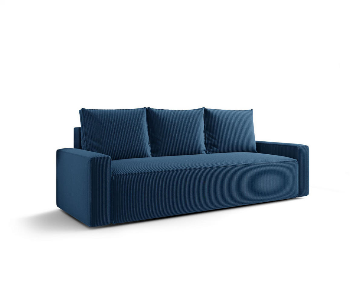 SOFA mit Schlaffunktion SAVIO Poso 05 - Dunkelblau, Textil (232/90/90cm) - Bedante