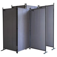 PARAVENT 2 Stück 3-tlg. 170x165 cm Grau - Grau, Metall (170/165cm) - QUICK STAR