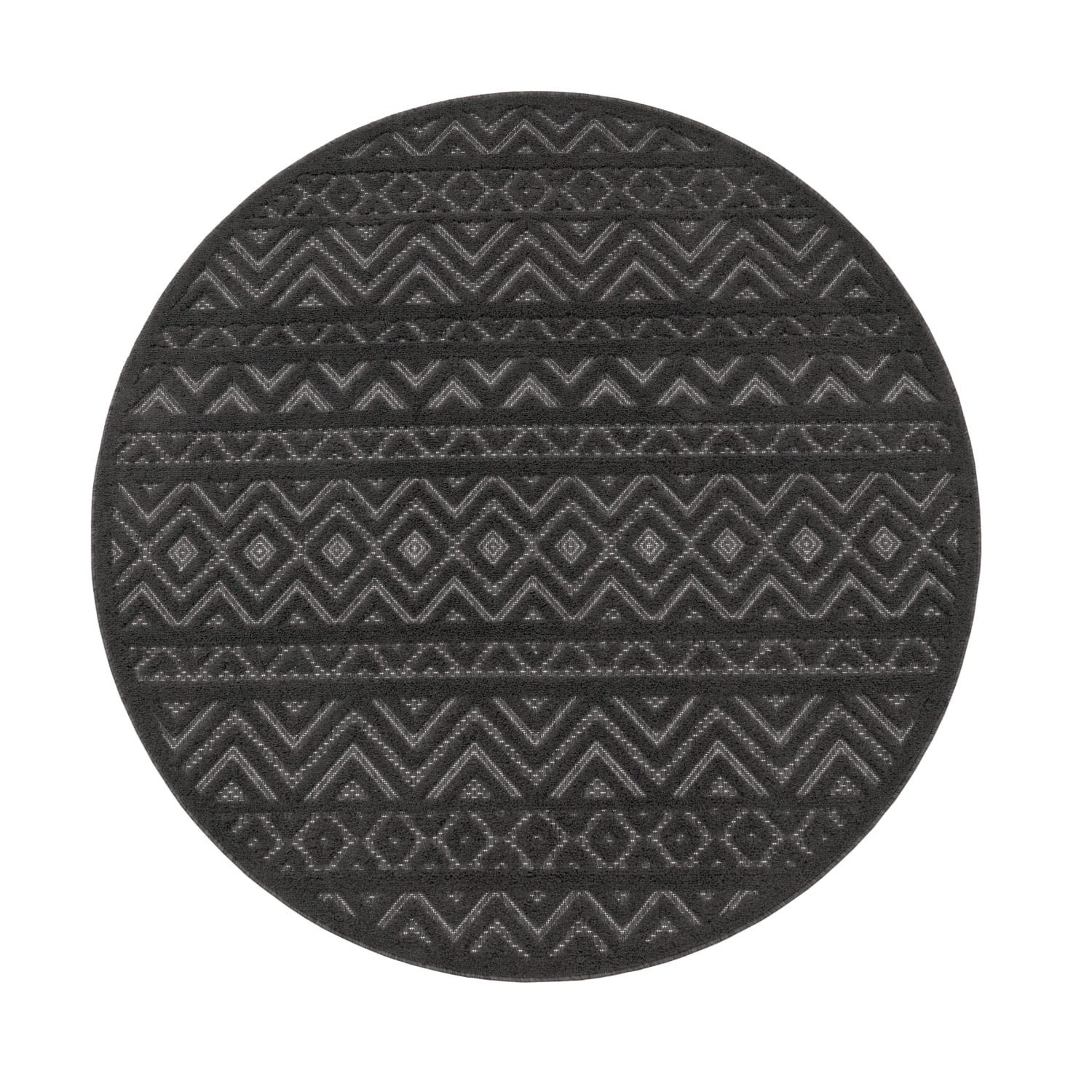 OUTDOORTEPPICH 160/160 cm Livorno 673 - Anthrazit, Kunststoff (160/160cm) - Paco Home