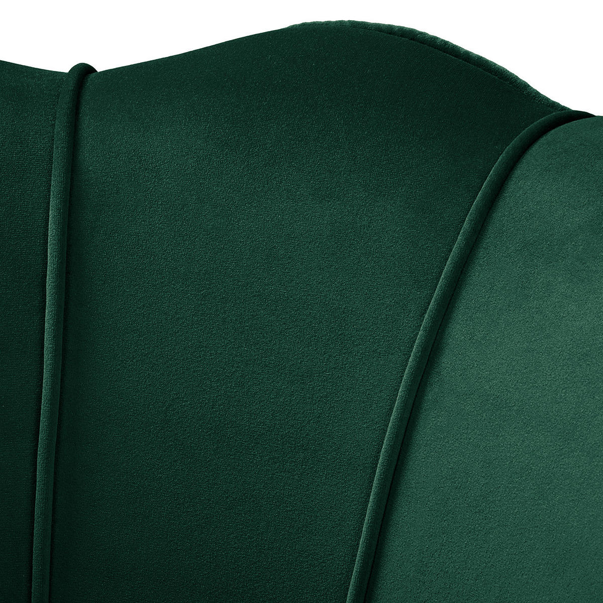 SESSEL - Samt, Füße Dunkel - Dunkelbraun/Grün, Birkenholz/Textil (75/74/75cm) - home24