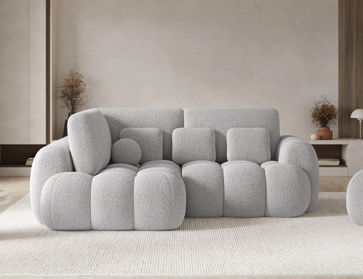ECKSOFA COZION L-Form mit Schlaffunktion & Bettkasten – Modernes 3-Sitzer Sofa, HR-Kaltschaum, Wellenfederung, 267 × 165 cm - Schwarz/Grau, Kunststoff (165/267cm) - Wohnideebilder