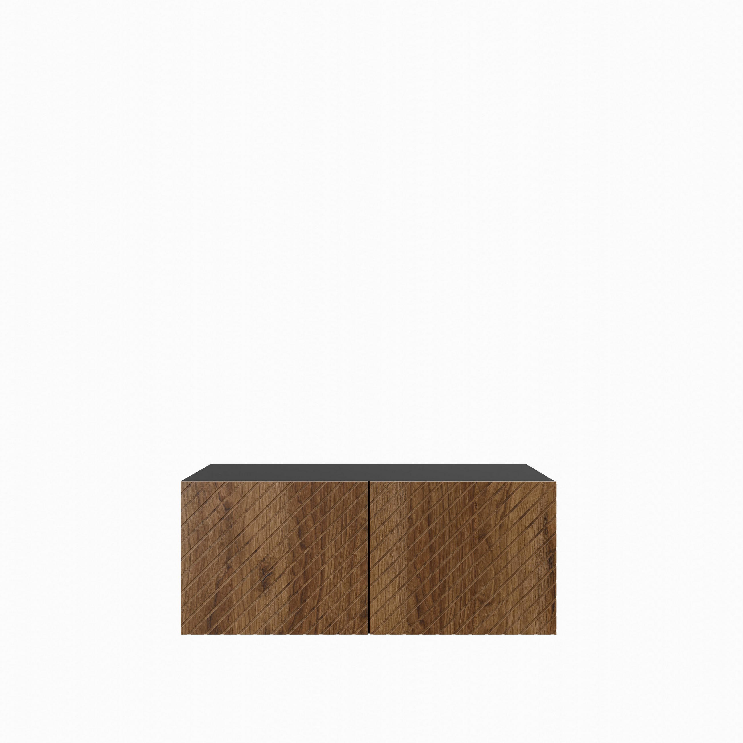 LOWBOARD CAVA 100/41/40 cm, Hängender TV-Schrank Schwarz / Eichefarben - Eichefarben/Schwarz, Holzwerkstoff (100/41/40cm) - MASSENO