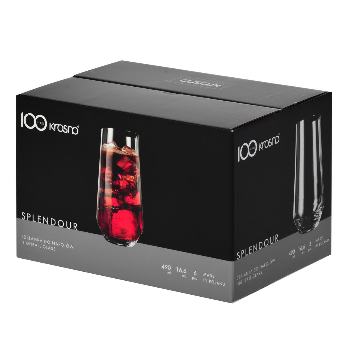 LONGDRINKGLÄSER Splendour, 6er-Set, 490 ml - Transparent, Glas (0.48L) - Krosno Glass