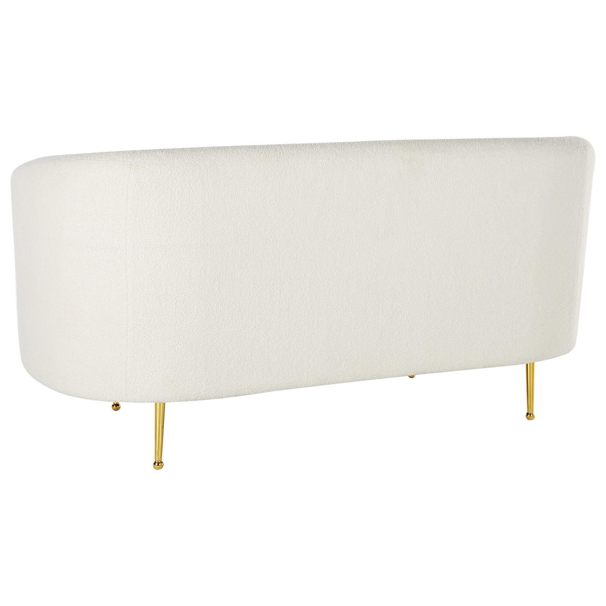 2-SITZER-SOFA Polyester Weiß Loen - Weiß, Textil (155/79/70cm) - Beliani