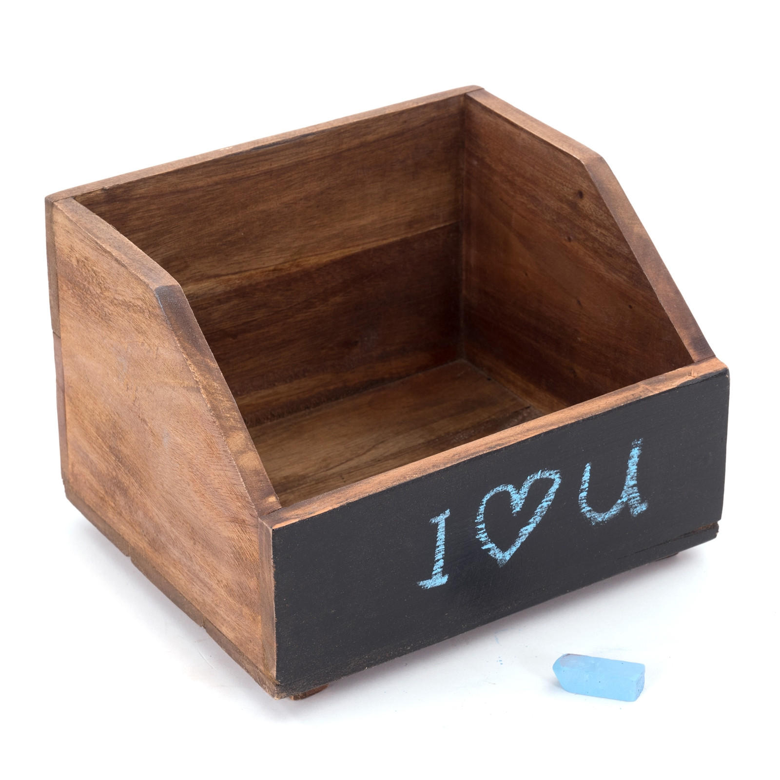 SCHREIBTISCH-ORGANIZER Libro Mahagoni Holz, mit beschreibbarer Tafel naturfarben - Naturfarben, Holz (24/21/16cm) - DESIGN DELIGHTS