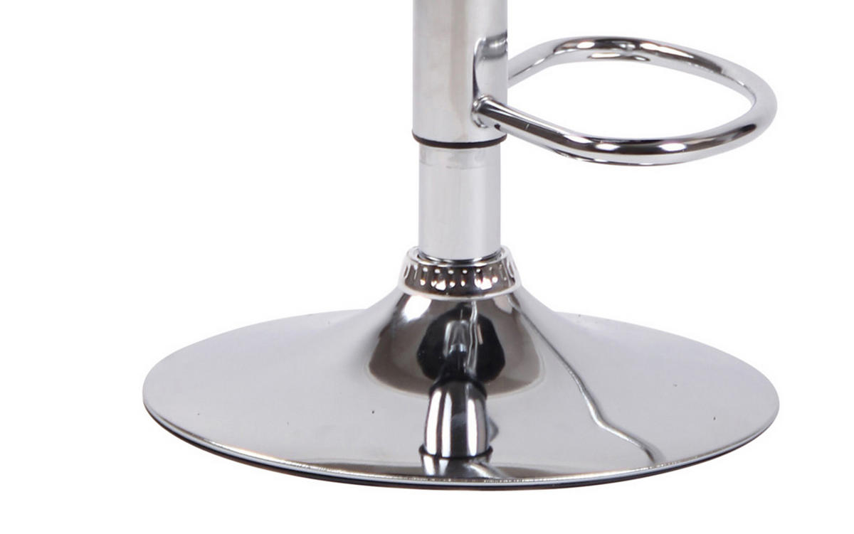 BARHOCKER 2er Set Lentos Kunstleder chrom weiß - Chromfarben/Weiß, Kunststoff/Metall (50/108/50cm) - TPFLiving