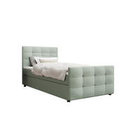 BOXBETT KLEO mini 90x200, mit Matratze H3 und Topper, Cosmic 16 - Hellgrün, Holz/Kunststoff (90/200cm) - Bedante