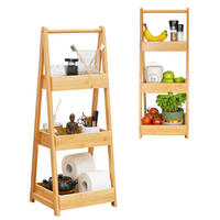 BAMBUS-BADREGAL 30x26x78 cm inkl. 3 Körbe - Braun, Holz (25/78/30cm) - Dunedesign