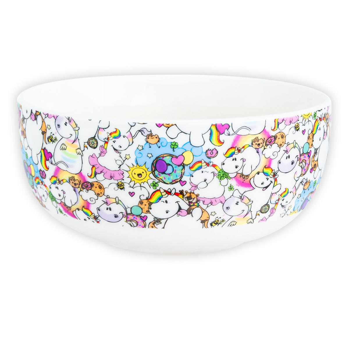 MÜSLISCHALE Pummel und Friends Weiß 400 ml - Multicolor, Keramik (13.5cm) - United Labels