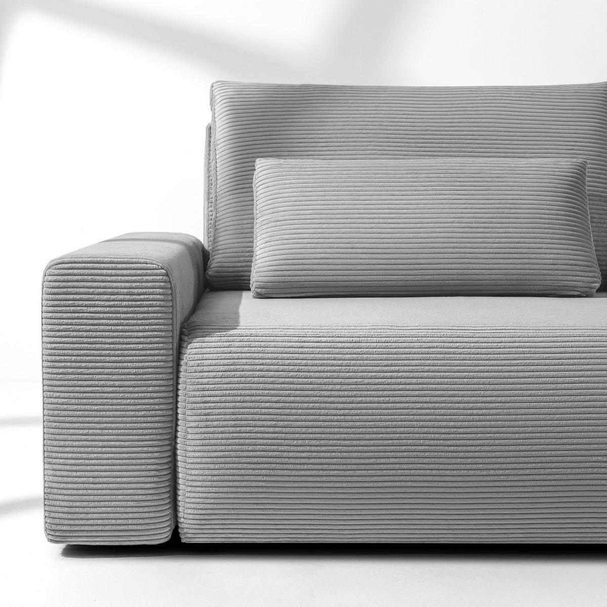 3-SITZER SCHLAFSOFA MOLLIS, Corduroy, Hellgrau - Hellgrau, Holz/Holzwerkstoff (250/93/108cm) - KONSIMO®
