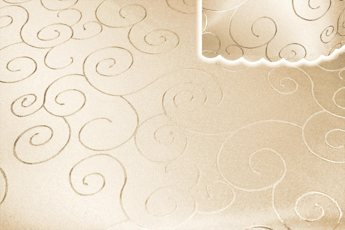 TISCHDECKE 160/400 cm Ornamente Creme - Creme, Textil (160/400cm) - TiborTex