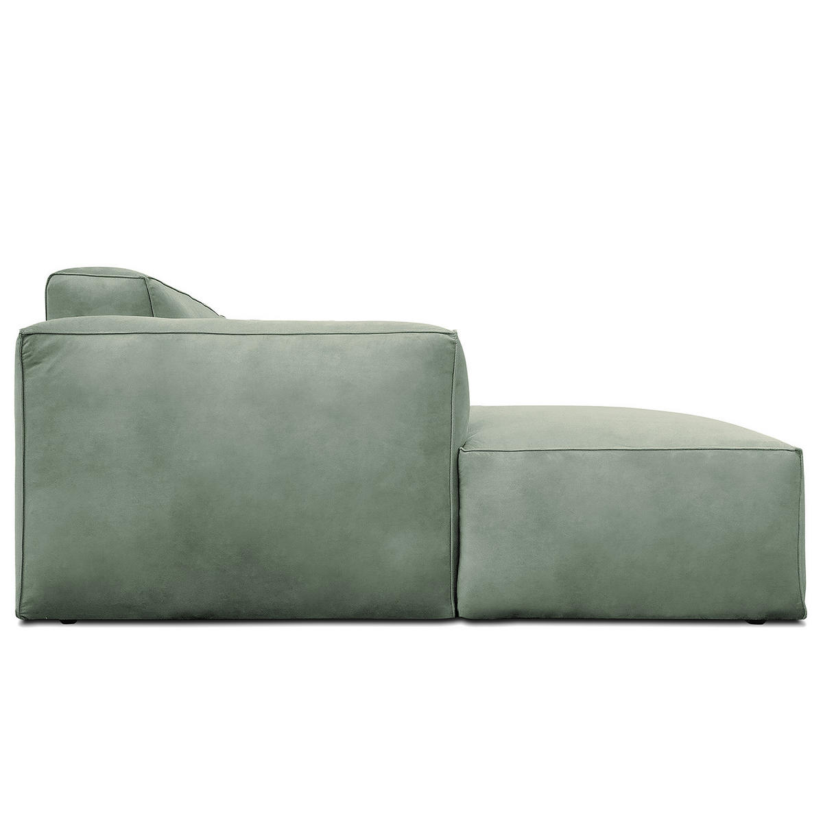 ECKSOFA mit Longchair - Schwarz/Mintgrün, Kunststoff/Textil (345/170cm) - home24