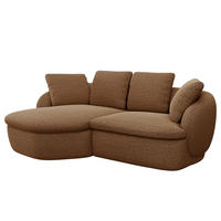 ECKSOFA mit Longchair - Beige/Schwarz, Kunststoff/Textil (217/146cm) - home24