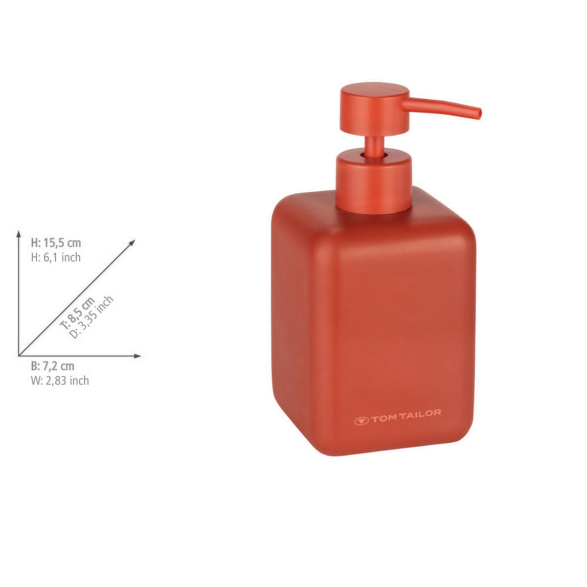 SEIFENSPENDER 380 ml - Rot, Kunststoff (7.2/15.5/8.5cm) - Tom Tailor
