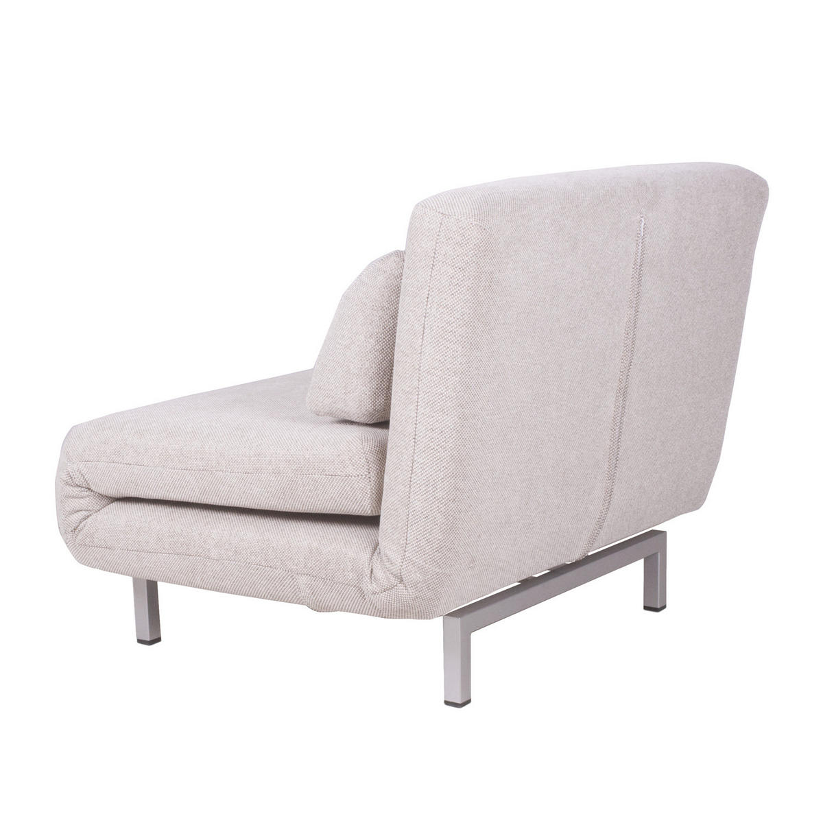 SCHLAFSESSEL - Beige/Silberfarben, Textil/Metall (92/78/85cm) - home24