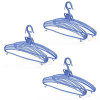 KLEIDERBÜGEL zum Trocknen von Pullovern 3er-Set 38/23/8 cm - Blau, Kunststoff (38cm) - Calicosy