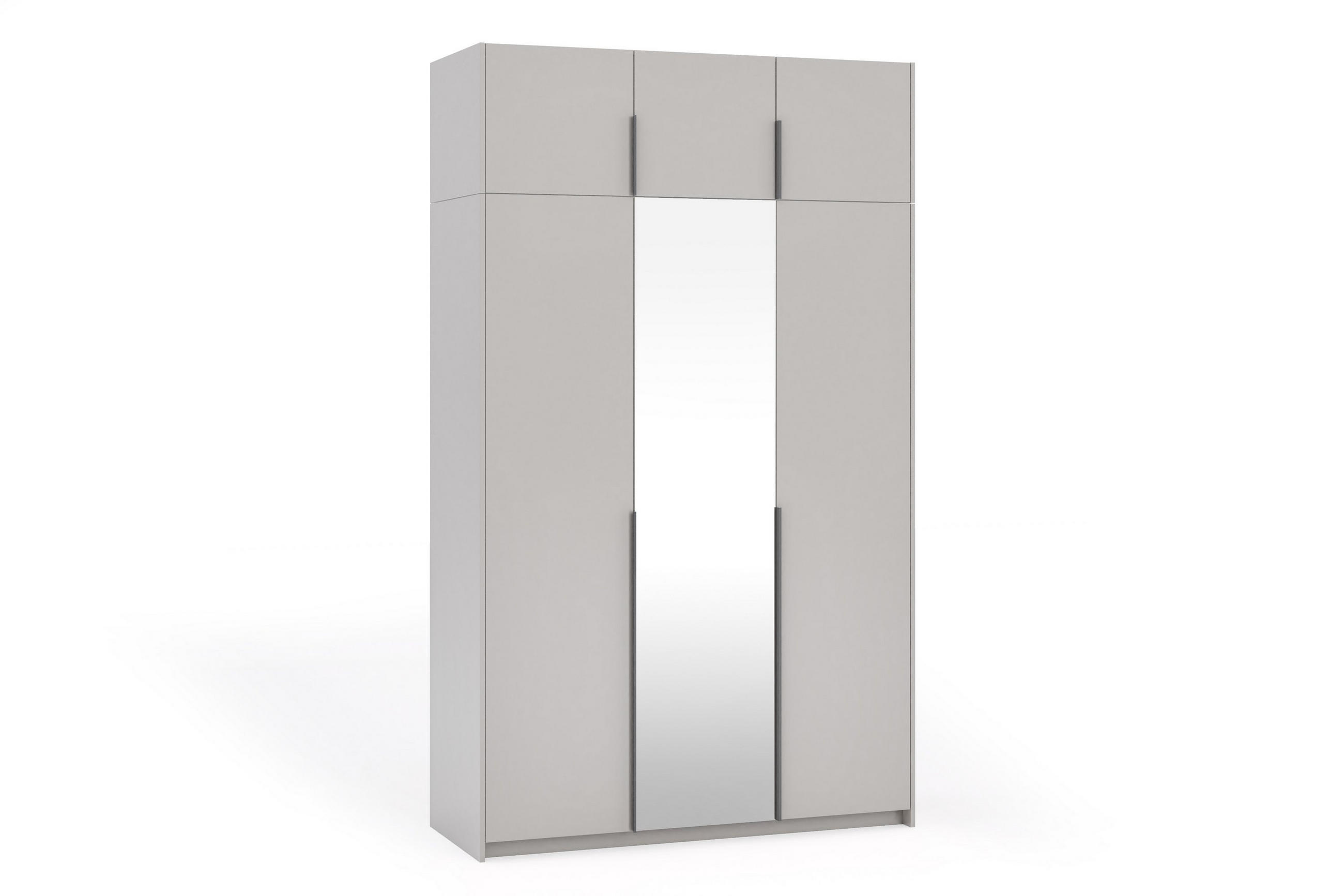 DREHTÜRENSCHRANK THALIA 148/250/58cm 3-türig mit Spiegel Kaschmir - Kaschmir, Holzwerkstoff (148/250/58cm) - MASSENO