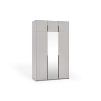 DREHTÜRENSCHRANK THALIA 148/250/58cm 3-türig mit Spiegel Kaschmir - Kaschmir, Holzwerkstoff (148/250/58cm) - MASSENO