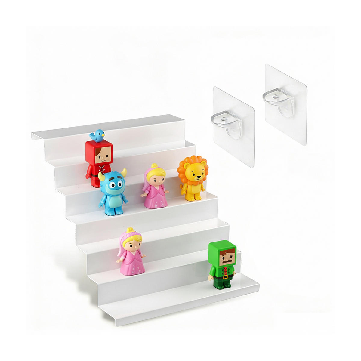 REGÁL Tonies - biela, kov (34/28/35cm) - Relaxdays