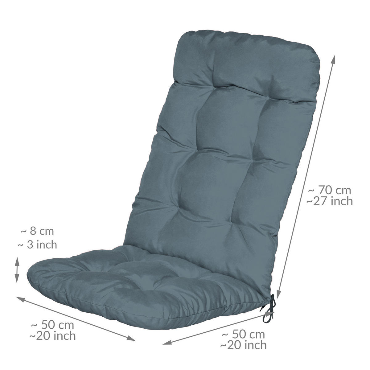 HOCHLEHNER Flair HL 120x50x8cm Taubenblau - Blaugrau, Textil (50/120cm) - Beautissu 
