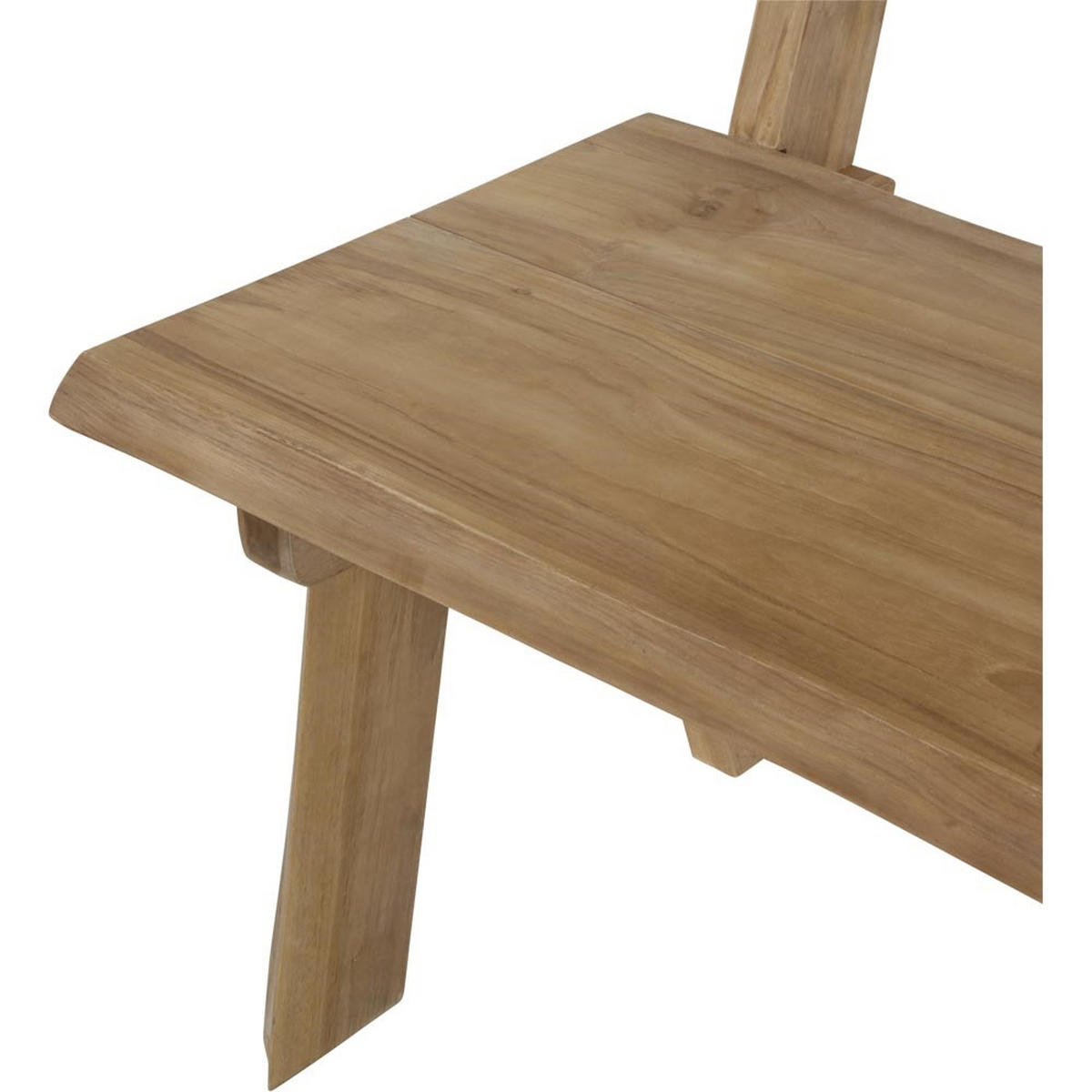 ZWEISITZER-SOFA teak - Schwarz - 130/63/100 cm - Schwarz, Holz (63/100/130cm) - Lesli Living