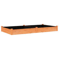 HOCHBEET mit Einsatz Braun 240x120x25 cm Massivholz Tanne - Braun, Holz (120/25/240cm) - furnicato