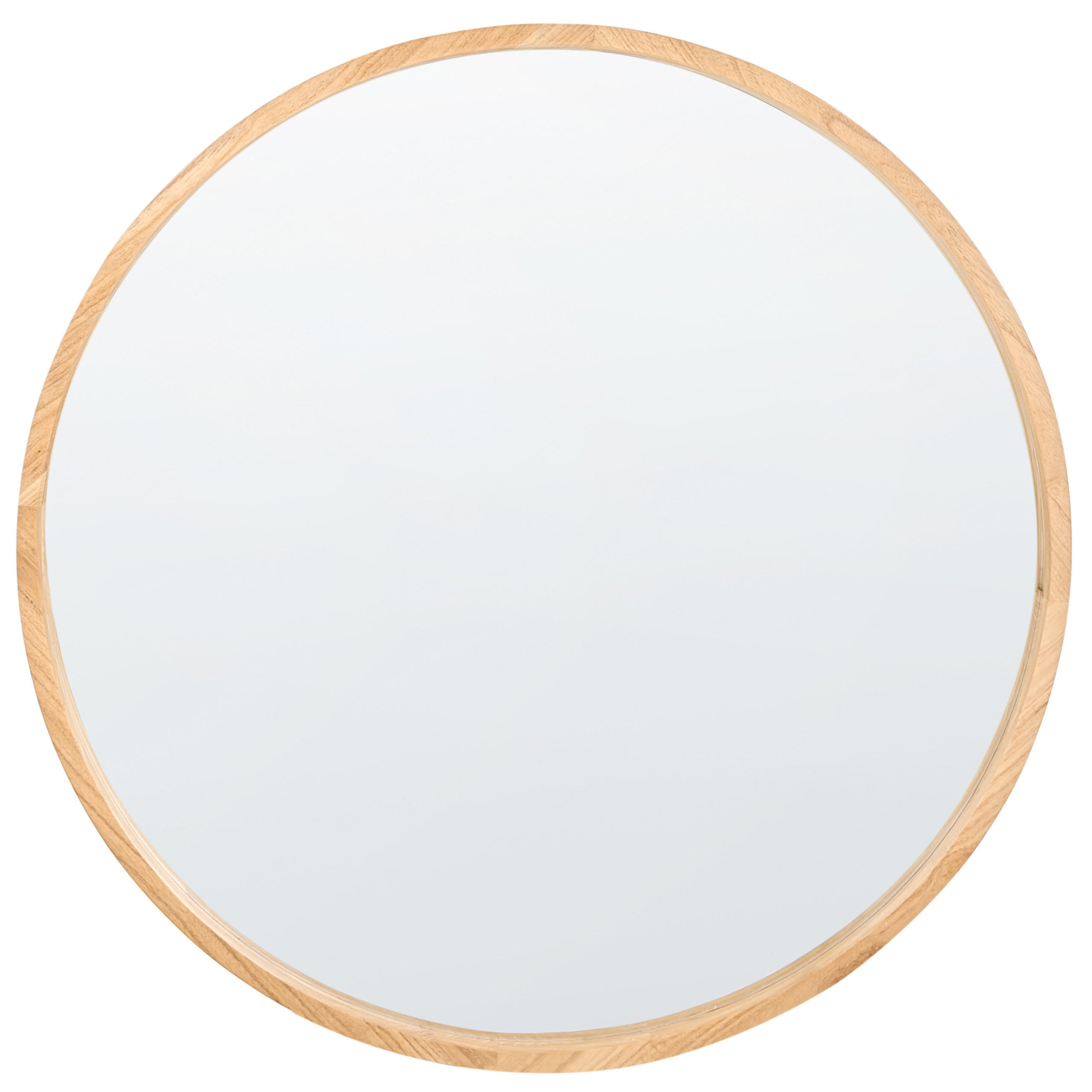 Beliani Wandspiegel Hellbraun, Braun 80x80x5 cm