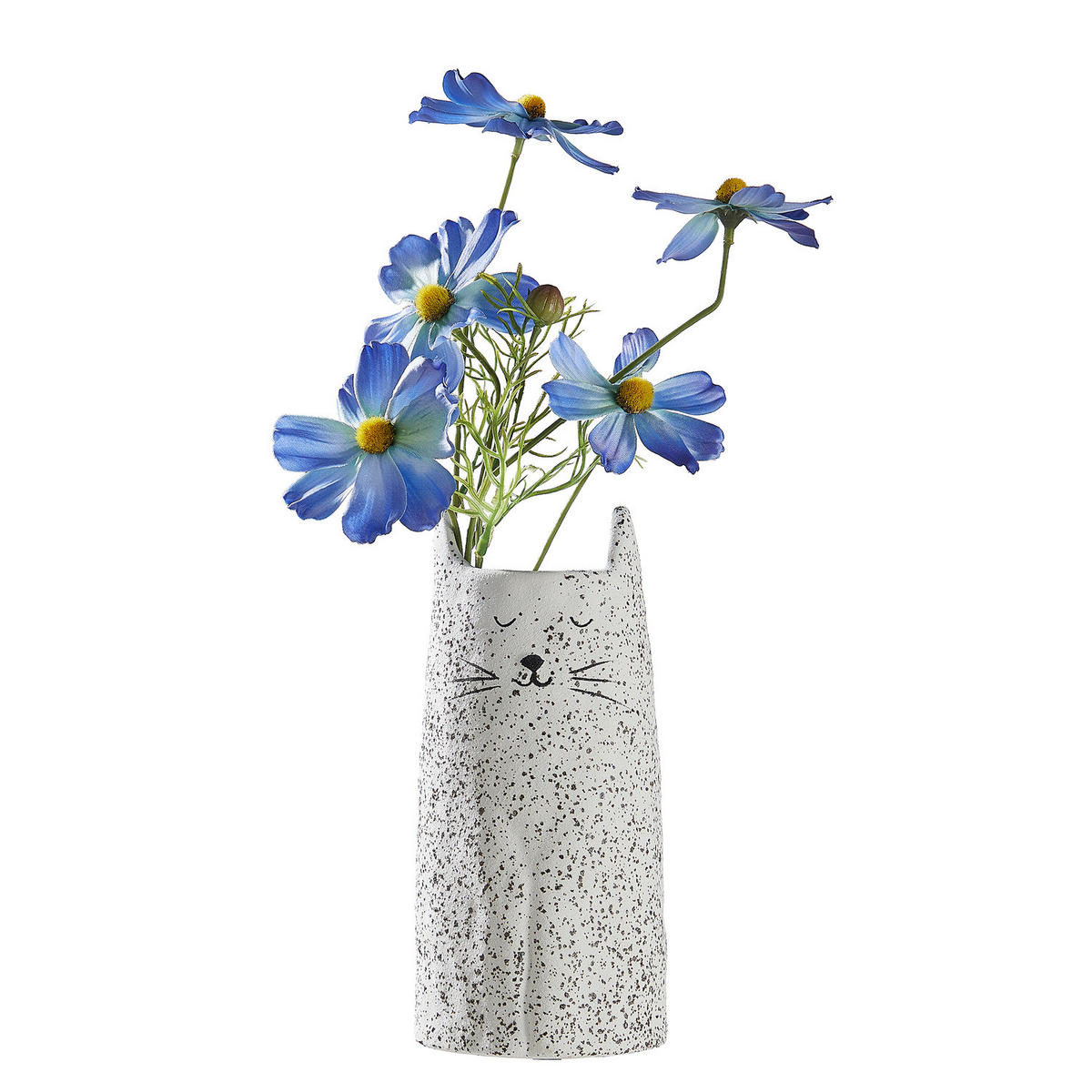 VASE Gato Katze 26 cm - Weiß, Keramik (20cm) - Butlers