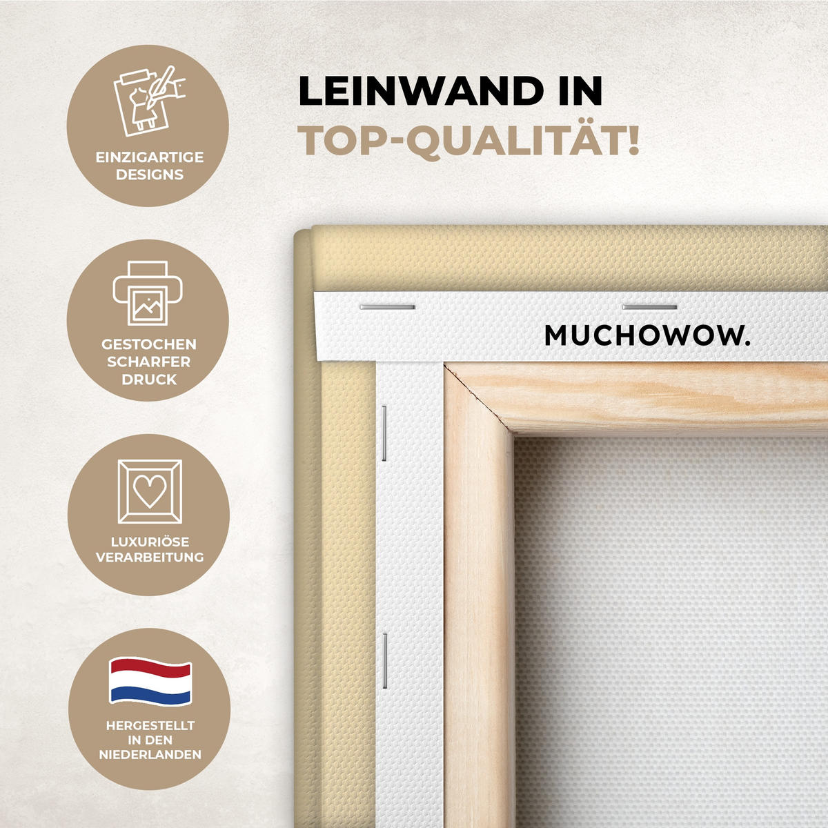 LEINWANDBILD Eier - Kaninchen - Pastellfarbtöne Deko Groß 90x140 cm - Hellgelb, Textil (90/140cm) - MuchoWow