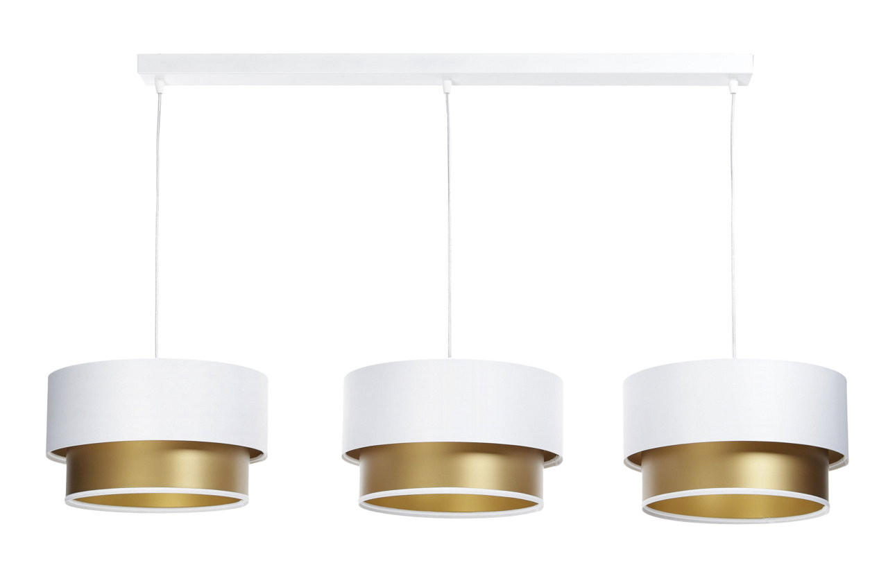 HÄNGELEUCHTE Gold 30/88 cm - Weiß, Kunststoff (30/2.6/88cm) - ONZENO