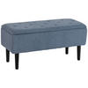 SITZBANK, Blau, Polyester, Gummibaum - Blau, Kunststoff (38/45/95cm) - HOMCOM