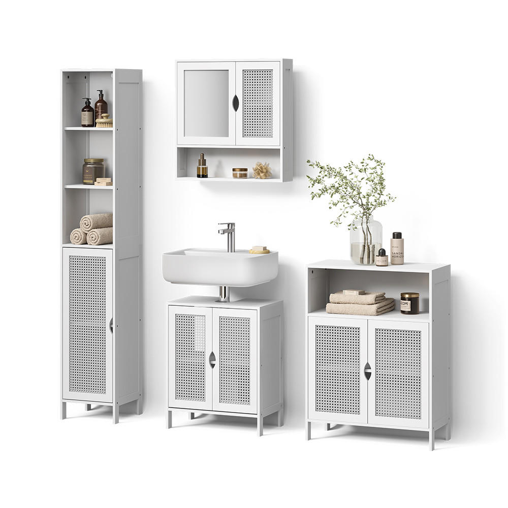Livinity® KOUPELNOVÝ NÁBYTEK Mincio, Bílá, 4dílná