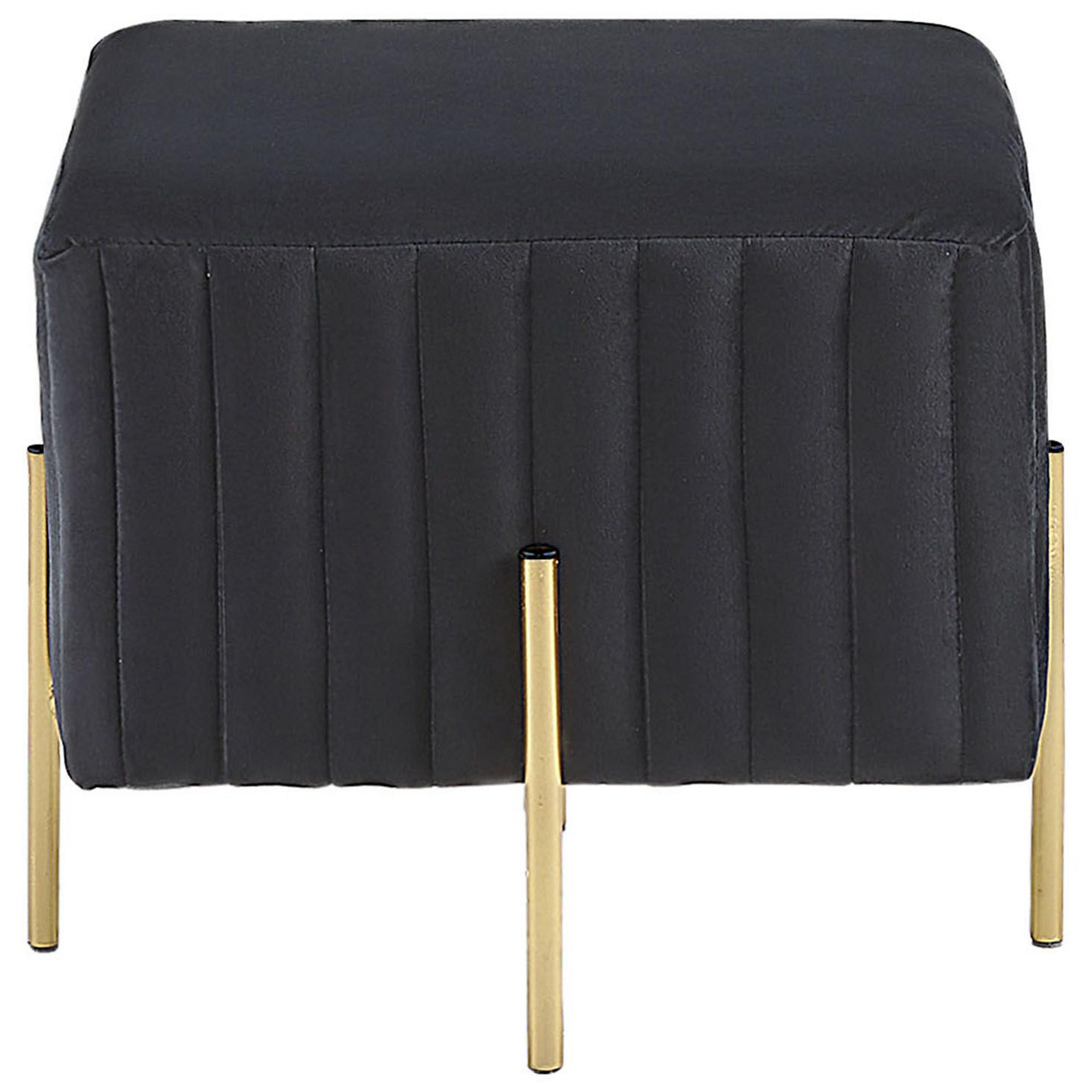 HOCKER Dayton 48/48/41 cm - Schwarz, Textil (48/41/48cm) - Beliani