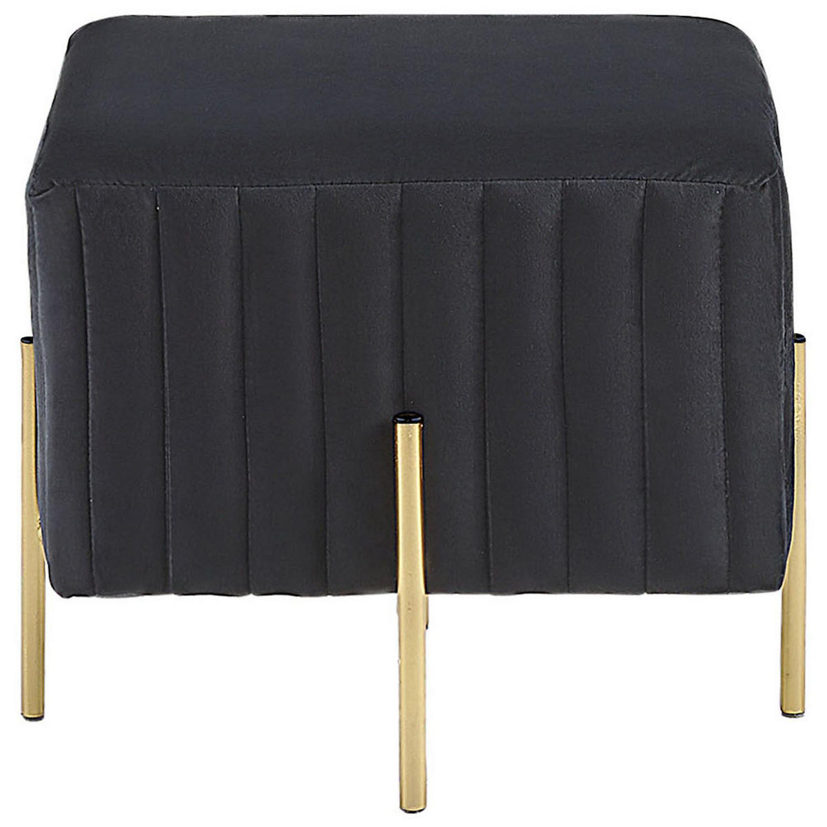 HOCKER Dayton 48/48/41 cm - Schwarz, Textil (48/41/48cm) - Beliani