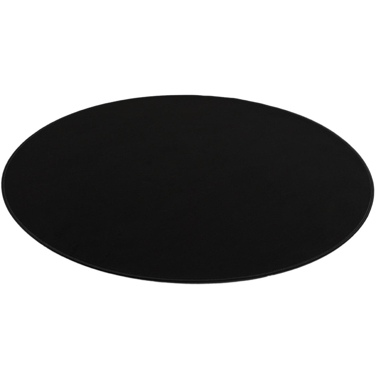 BASIC VELOURS TEPPICH CARLA RUND - Schwarz, Textil (133/133cm) - Snapstyle