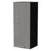 KÜCHENHÄNGESCHRANK W4/40 Essen Grau Hochglanz / Schwarz Matt 40 / 32,5 / 96cm - Schwarz/Grau, Holz/Holzwerkstoff (40/96/32.5cm) - Feldmann-Wohnen