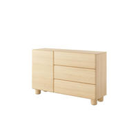 KOMMODE Olmo Vicenza Eiche, eintürige Kommode mit Schubladen - Alteiche, Holzwerkstoff (130/80/38cm) - Bettso