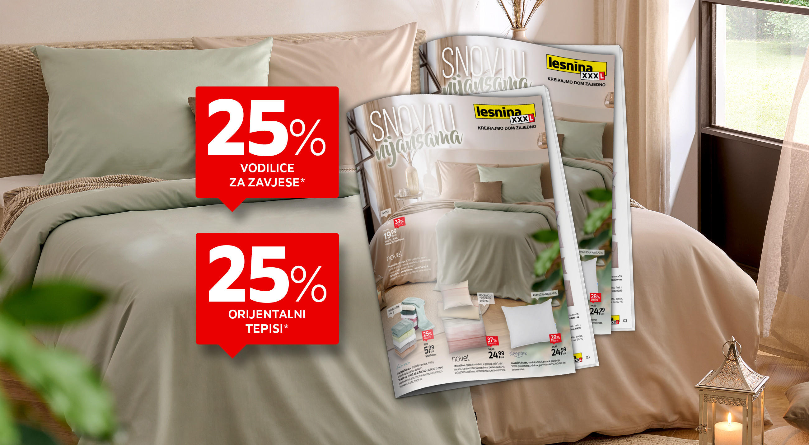 25% vodilice za zavjese i orijentalni tepisi*