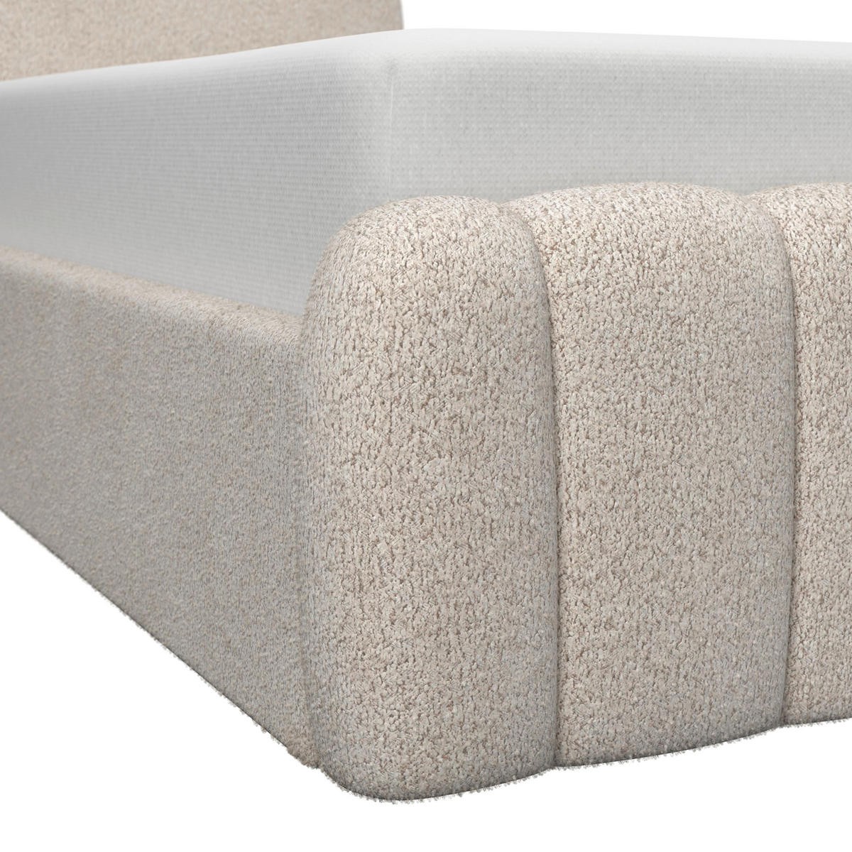 KINDERBETT Belly Bouclé Beige ca. 90 / 200 cm - Beige, Holzwerkstoff - Bessagi Kids
