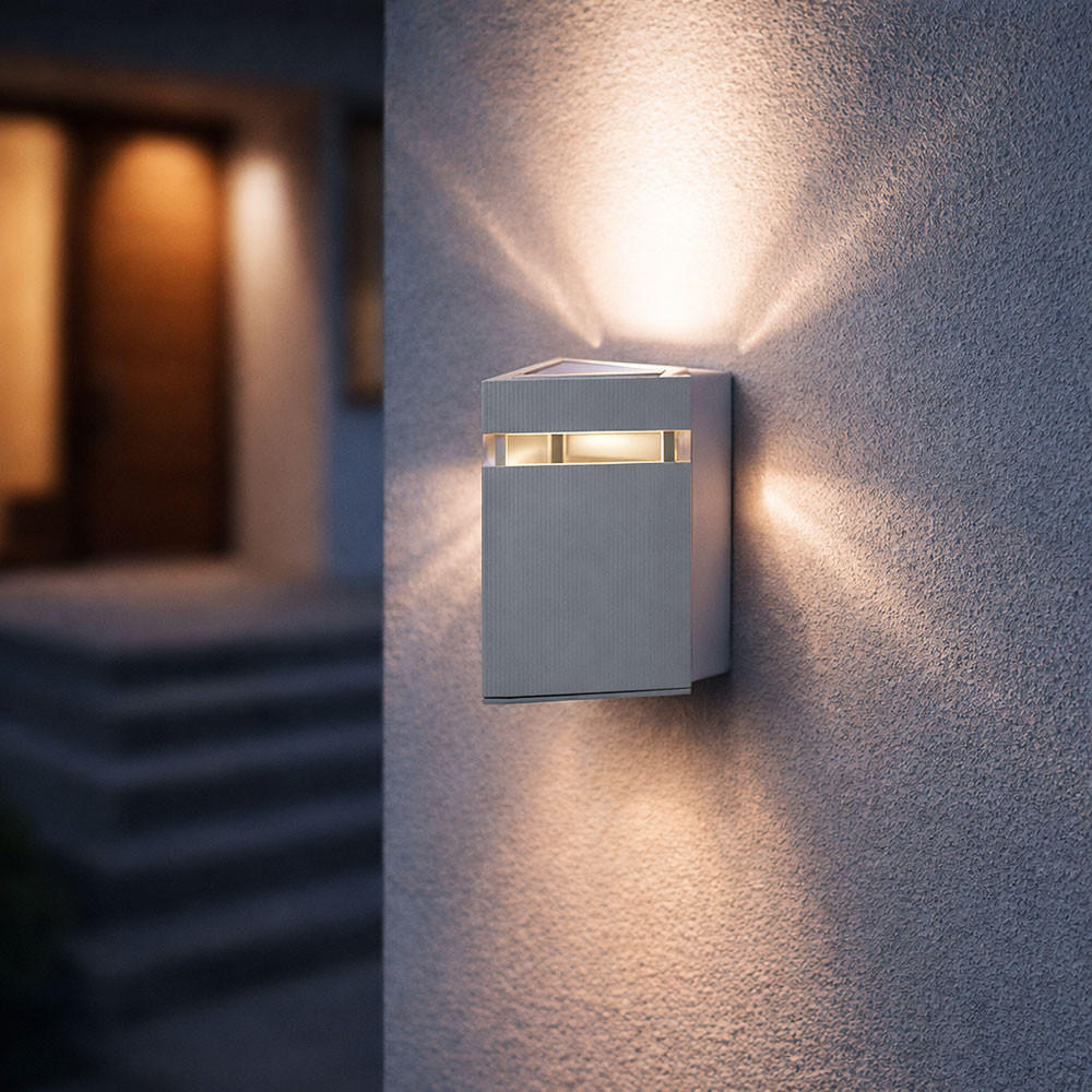 AUSSEN-WANDLEUCHTE ESTERNA Weiß lackiert - Weiß, Glas (11/15.3/13.5cm) - Esto