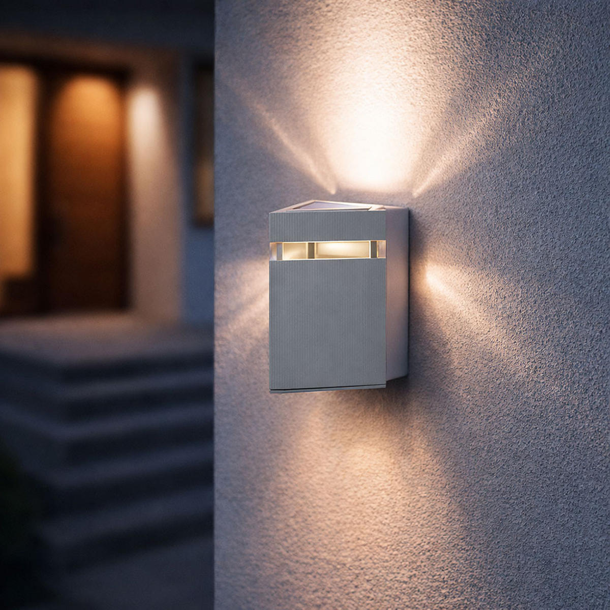 AUSSEN-WANDLEUCHTE ESTERNA Weiß lackiert - Weiß, Glas (11/15.3/13.5cm) - Esto