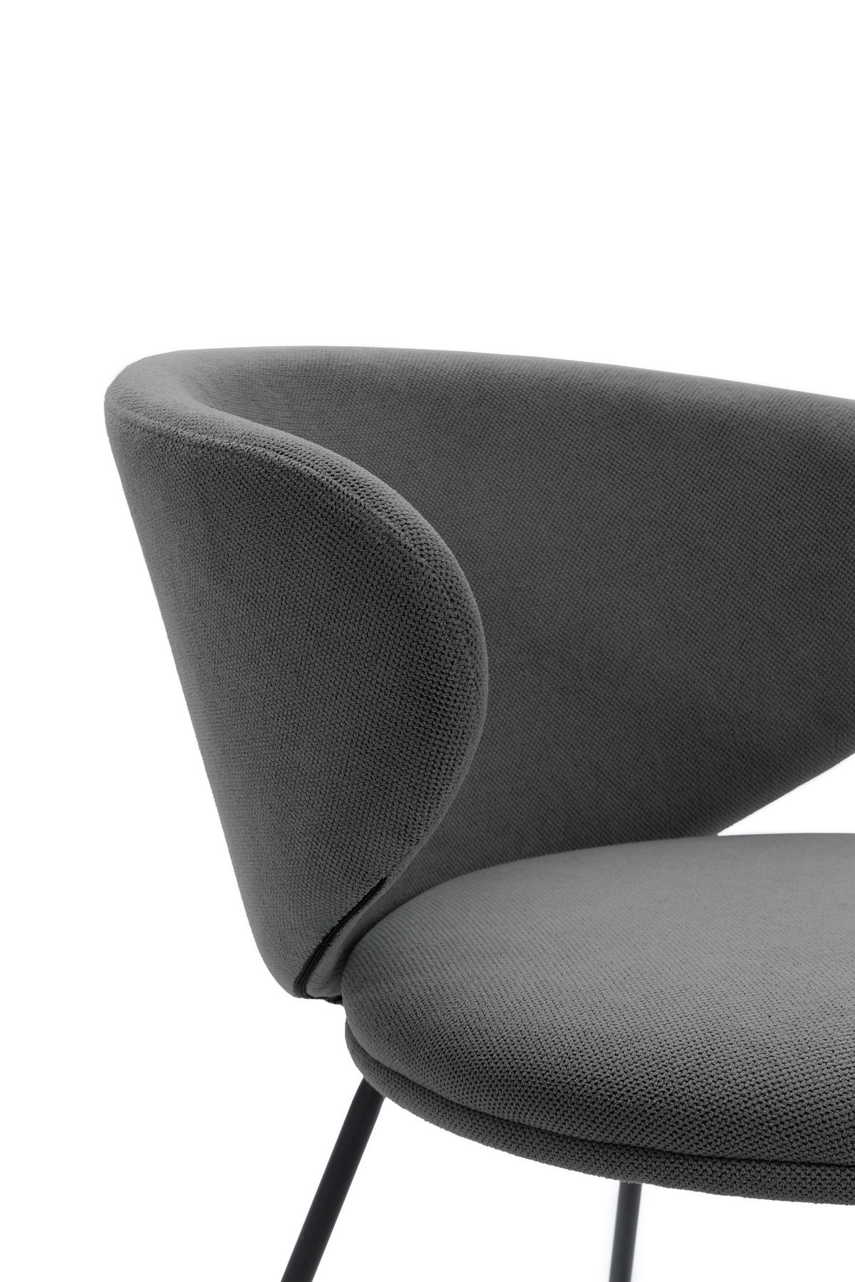 ESSZIMMERSTUHL Rush Grau 60/58/51 cm 2er-Set - Grau, Textil (58/51/60cm) - Calicosy