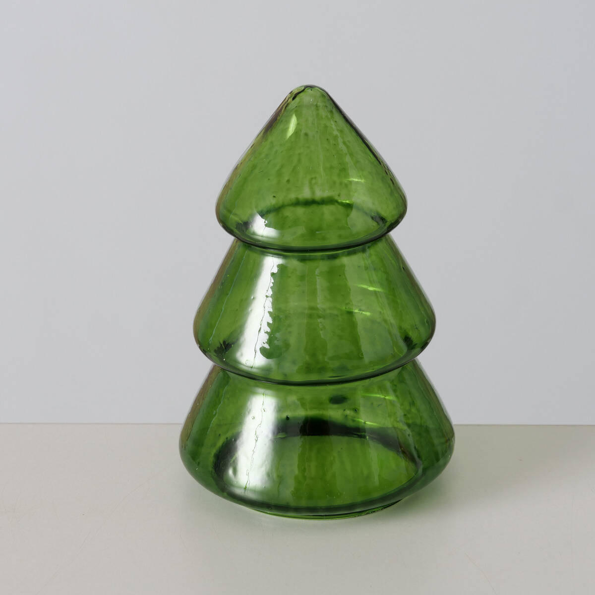 WEIHNACHTSBAUM Tovla 9,5 cm - Grün, Glas (6/9.5/6cm) - Boltze Home