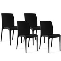 GARTENSTUHL RANTU 4-tlg, Anthrazit - Anthrazit, Kunststoff (45/84/55cm) - KONSIMO®