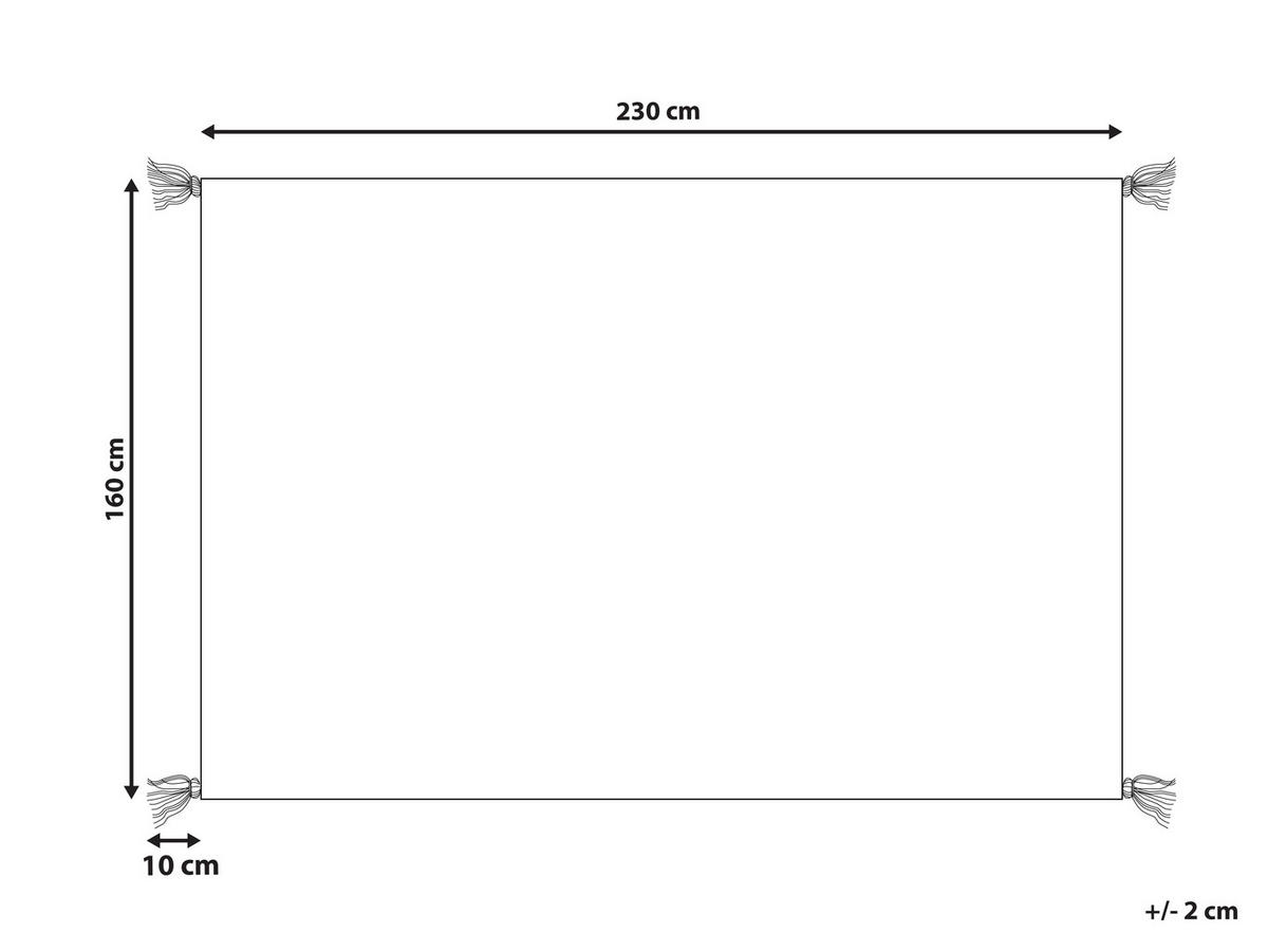 KURZFLOR-TEPPICH Mugla 230/160 cm - Orange, Textil (160/230cm) - Beliani