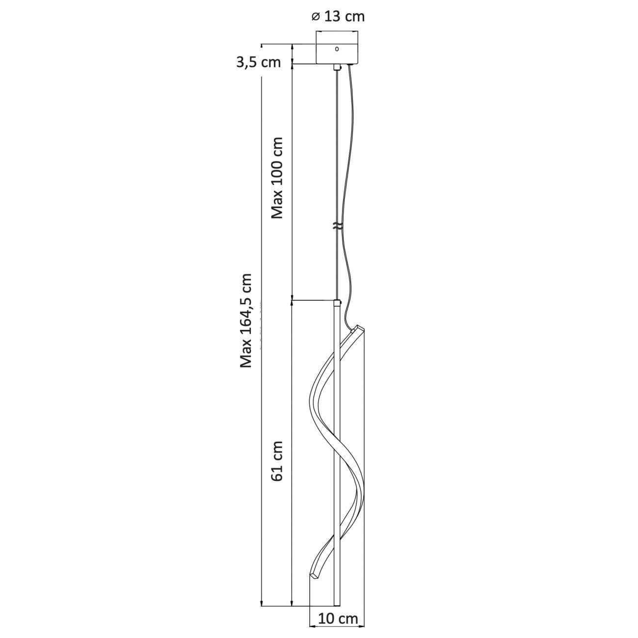 HÄNGELEUCHTE Lybella, Schwarz, 61cm - Schwarz, Metall (61/10/61cm) - KOSILUM