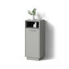 MIDISCHRANK Temo Grau 38 x 93 cm - Grau, Holzwerkstoff (38/93/30cm) - Livinity®