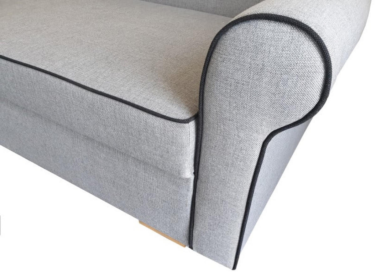 SOFA Grau TOP Mit Schlaffunktion - Grau, Naturmaterialen/Textil (237/76/85cm) - Sepro Meble